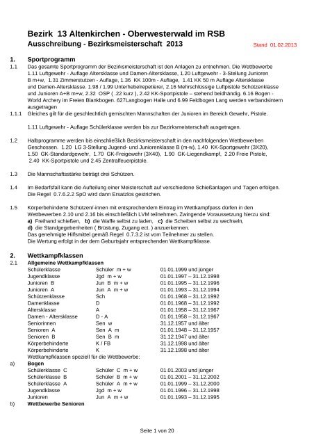 Bezirk 13 Altenkirchen - Oberwesterwald im RSB - Bezirk13.de