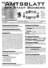 Amtsblatt vom Donnerstag, den 4. April 2013, Nummer 14 - Boxberg