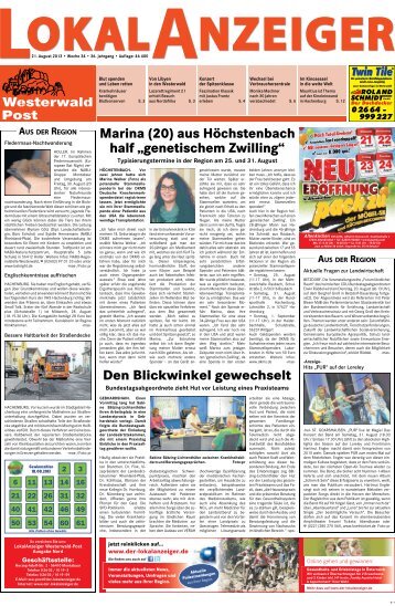 KW 34 | 21.08.2013 - Der Lokalanzeiger