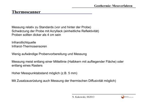 Geothermie: Messverfahren