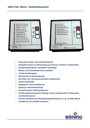 AHD 414A Alarm- / Sicherheitssystem