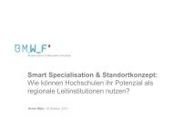 Smart Specialisation & Standortkonzept: Wie können Hochschulen ...