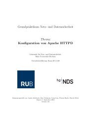 Grundpraktikum Netz- und Datensicherheit Thema: Konfiguration ...