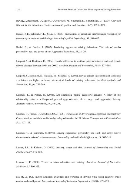 Determinants of Emotional Experiences in Traffic Situations ... - OPUS