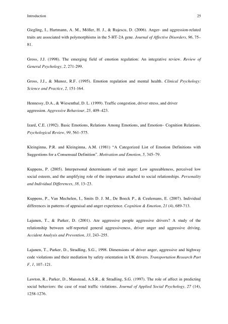 Determinants of Emotional Experiences in Traffic Situations ... - OPUS