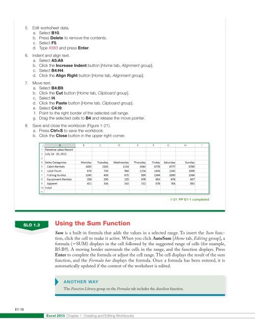 Chapter 1 - Excel - McGraw-Hill