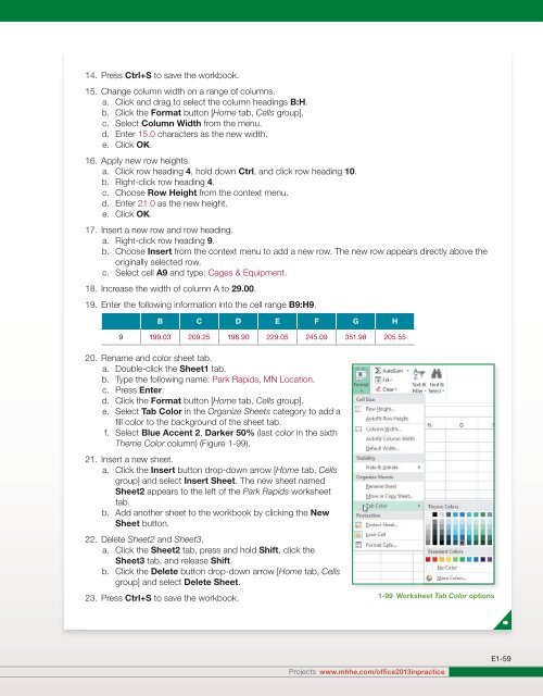 Chapter 1 - Excel - McGraw-Hill