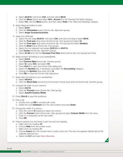 Chapter 1 - Excel - McGraw-Hill