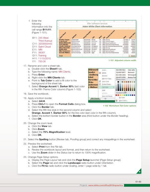 Chapter 1 - Excel - McGraw-Hill