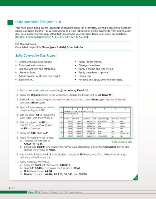 Chapter 1 - Excel - McGraw-Hill