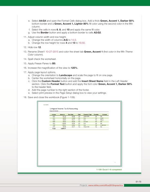 Chapter 1 - Excel - McGraw-Hill