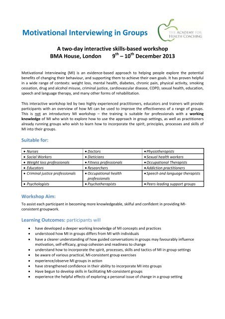 motivational interviewing and weight loss