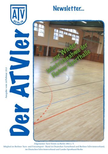 ATVler Newletter 01:2013 - Allgemeiner Turnverein zu Berlin 1861 eV