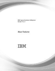 IBM Cognos Business Intelligence Version 10.2.1: Neue Features