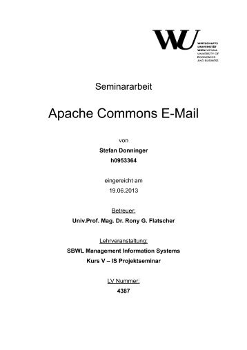 5 Apache Commons E-Mail - Institute for Management Information ...