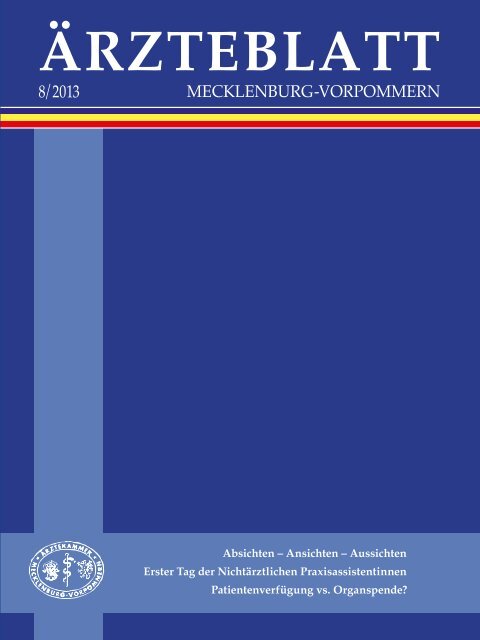 Ärzteblatt 08/2013 - Ärztekammer Mecklenburg-Vorpommern