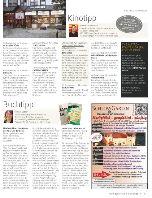 wasistlos bad füssing magazin - Nov 2013 - Bad Füssing erleben