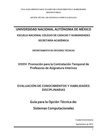 Sistemas Computacionales - CCH - UNAM