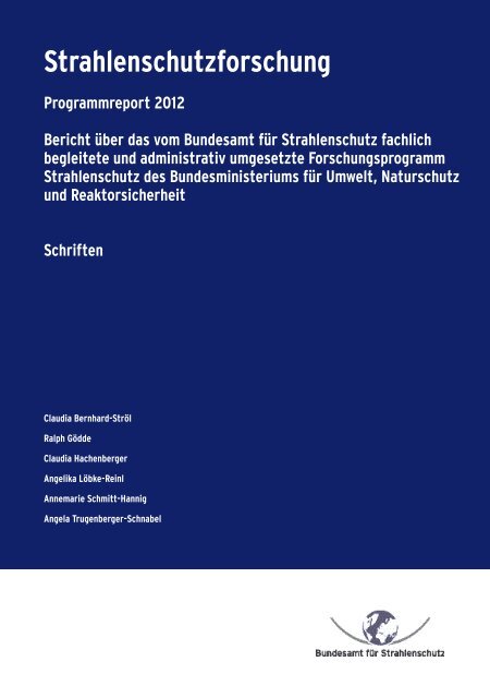 Programmreport 2012 - DORIS - Bundesamt für Strahlenschutz