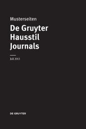 De Gruyter Hausstil Journals - Walter de Gruyter