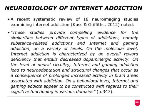 Risk factors for Internet Addiction and the situation in UK