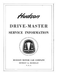 Hudson Drivemaster Service Info - HudsonTerraplane