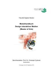 Modulhandbuch Design interaktiver Medien (Master of Arts)