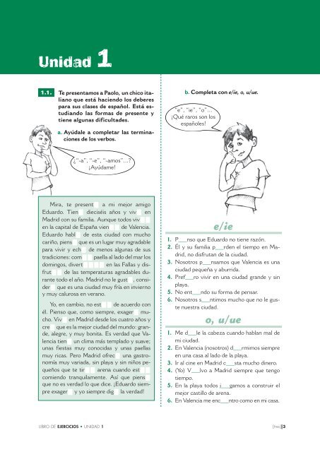 Prisma Ejercicios A2 Unidad 1 Hueber - 