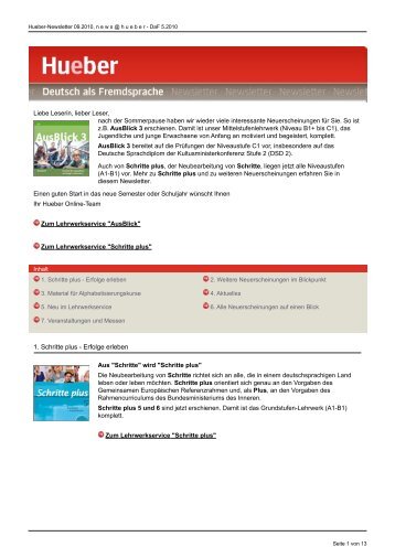 Deutsch als Fremdsprache 5/2010 - Hueber