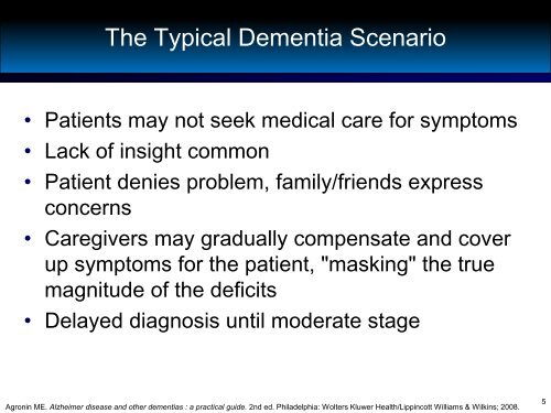 Differential Diagnosis of Dementias - Alzheimer's Association