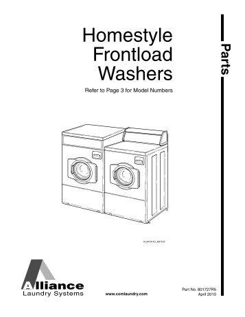 Homestyle Frontload Washer Parts Manual - Huebsch