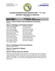 77th year DISTRICT MEETING #3 MINUTES Item 1 - Florida Music ...