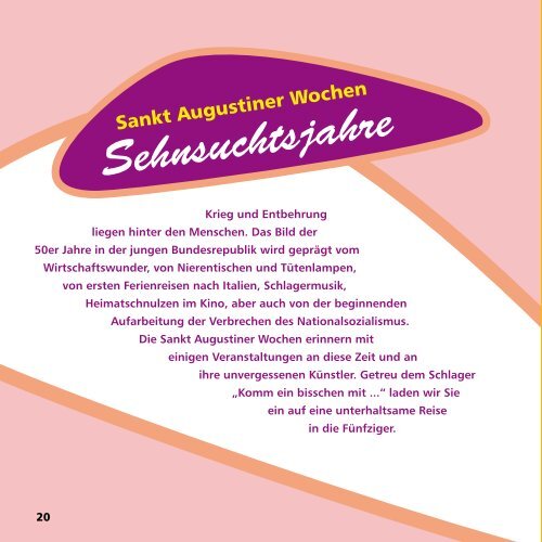 Theaterprogramm 2013/2014 - Stadt Sankt Augustin