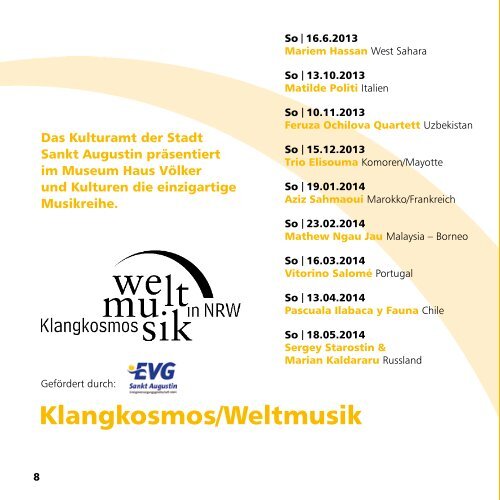 Theaterprogramm 2013/2014 - Stadt Sankt Augustin