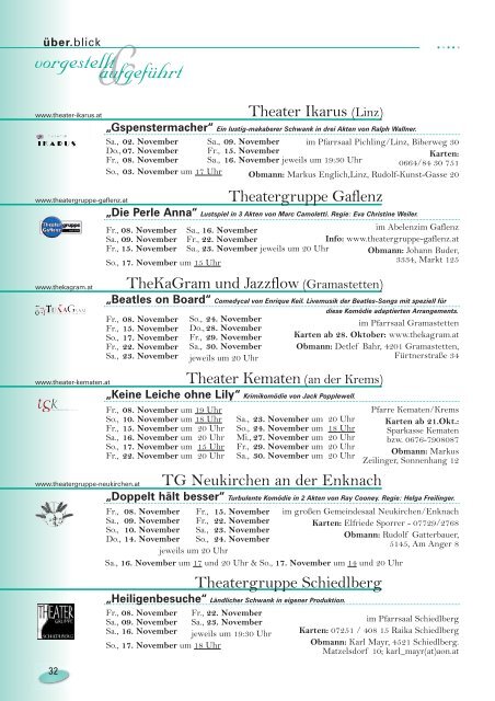 Ausgabe - Amateurtheater-Oberösterreich