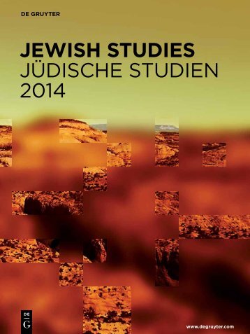 JewisH studies JüdiSChE StudiEN 2014 - Walter de Gruyter