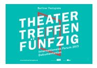 Internationales Forum 2013 Dokumentation - Berliner Festspiele