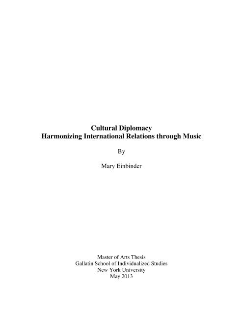 Cultural Diplomacy Harmonizing International Relations through Music