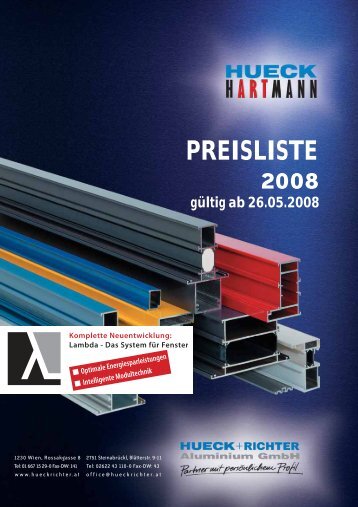 PREISLISTE 2008 - HUECK + RICHTER Aluminium GmbH