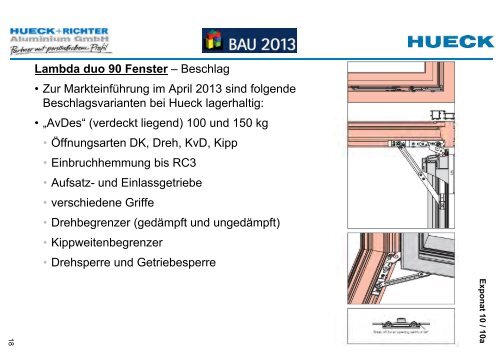 Lambda duo 90 TÃ¼r - HUECK + RICHTER Aluminium GmbH