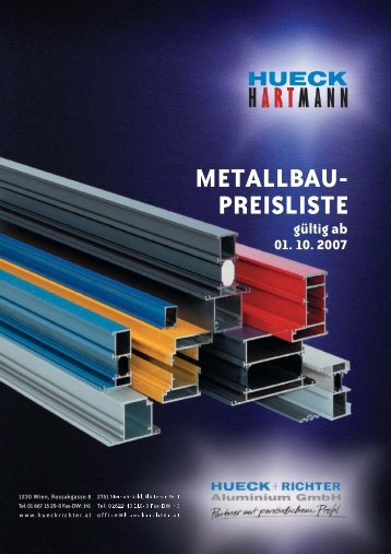 metallbauâpreisliste 2/2007 - HUECK + RICHTER Aluminium GmbH