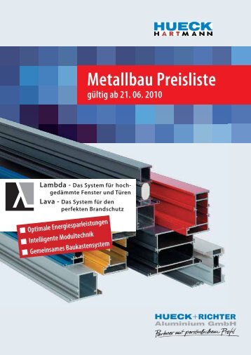 Metallbau Preisliste - HUECK + RICHTER Aluminium GmbH