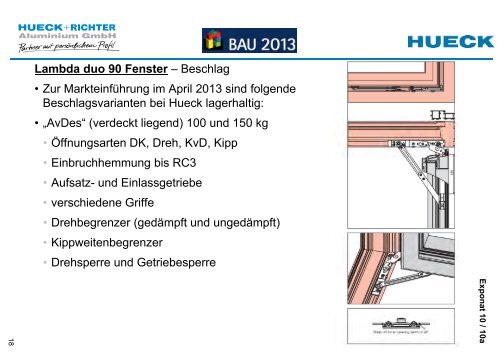 Lambda duo 90 TÃ¼r - HUECK + RICHTER Aluminium GmbH