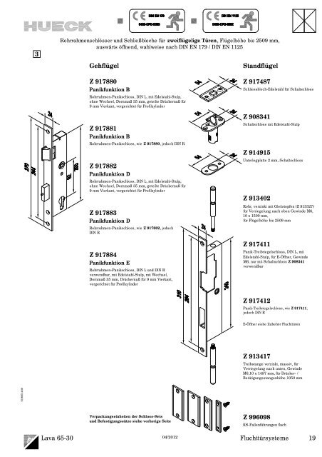 LAVA 65-30 - FluchttÃ¼rsysteme - (Stand 04/2012)