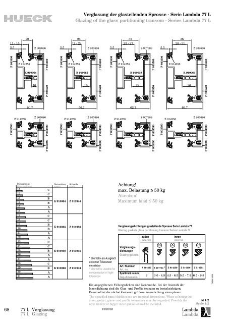 Serie LAMBDA 77 L - HUECK + RICHTER Aluminium GmbH