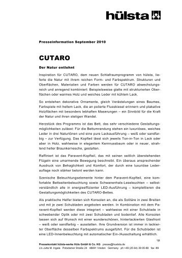 1009_CUTARO + METIS PM - Hülsta-Werke Hüls GmbH & Co. KG