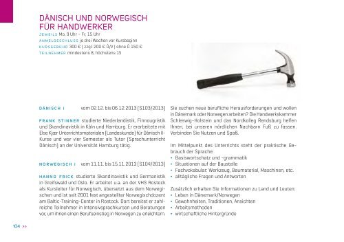 Seminarprogramm 2013 - Nordkolleg Rendsburg