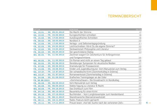 Seminarprogramm 2013 - Nordkolleg Rendsburg