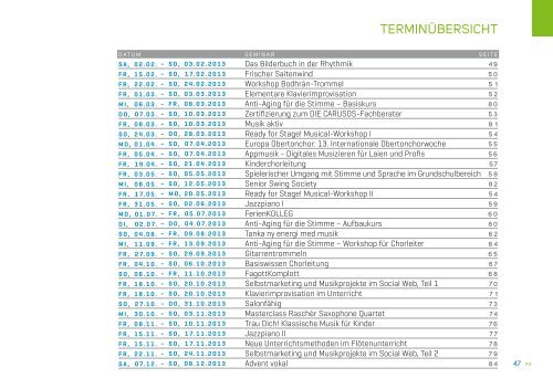 Seminarprogramm 2013 - Nordkolleg Rendsburg