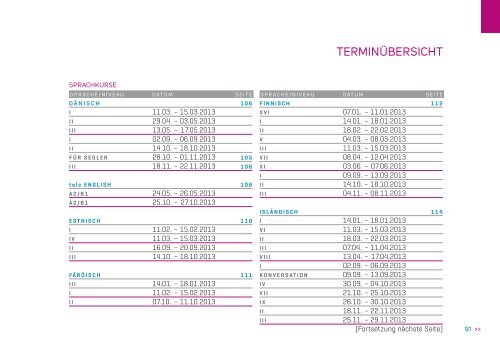 Seminarprogramm 2013 - Nordkolleg Rendsburg